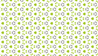 Retro geometric pattern in repeat. Fabric print. Seamless background, mosaic ornament, vintage style. 