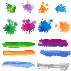 Vector set of watercolor brushes