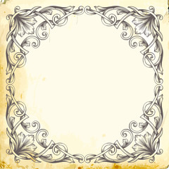 Vector baroque of vintage elements for design. 