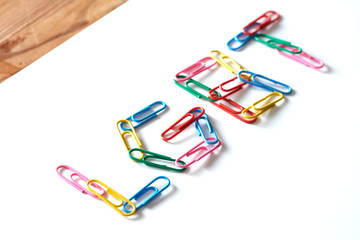 Symbols of the LGBT scene from the paperclips