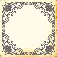 Vector baroque of vintage elements for design. 