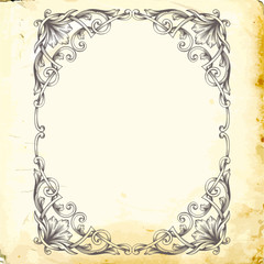 Vector baroque of vintage elements for design. 