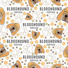 Dog breed collection : Seamless Pattern : Vector Illustration - 197853166