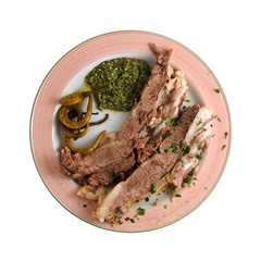 イタリア料理の切り抜き俯瞰