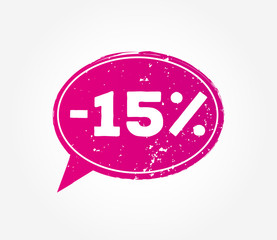 15 discount sale pink