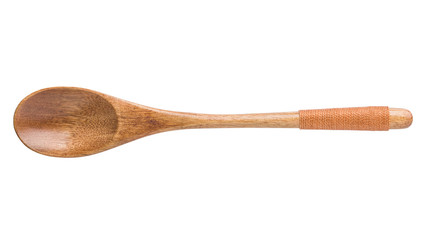 wooden spoon isolated on white background, clipping path, full depth of field