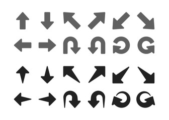 single direction arrow icon set © supanut