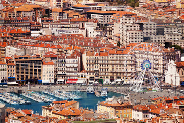 Marseille Vieux-Port and the Ferris Wheel, France