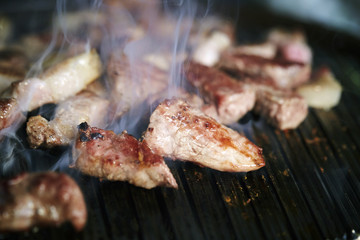 meat on grill