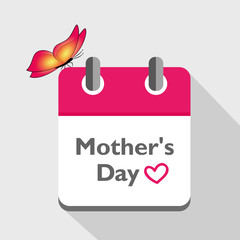 mothers day butterfly calender pink
