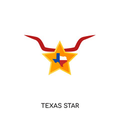 Obraz premium texas star logo isolated on white background for your web, mobile and app design