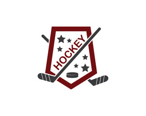 hockey retro badge design illustration,vintage design style, designed for apparel and logo