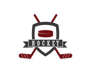 hockey retro badge design illustration,vintage design style, designed for apparel and logo