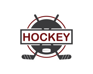 hockey retro badge design illustration,vintage design style, designed for apparel and logo