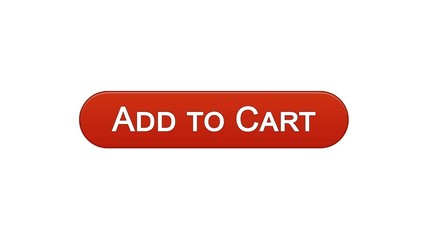 Add to cart web interface button wine red color, online shopping application