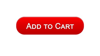 Add to cart web interface button red color design, online shopping application