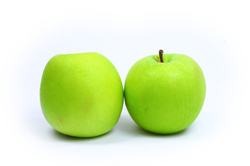 Green apple isolated  on white background