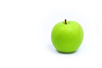 Green apple isolated  on white background
