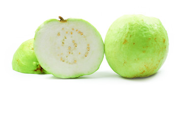 Guava Fruit Isolated White Background 