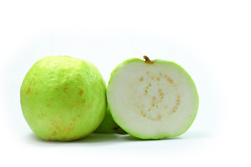 Guava Fruit Isolated White Background 