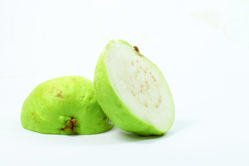 Guava Fruit Isolated White Background 