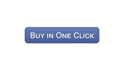 Buy in one click web interface button violet color, online banking, shopping