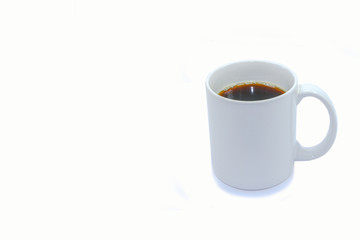 White Cup Hot Tea Isolated White Background 