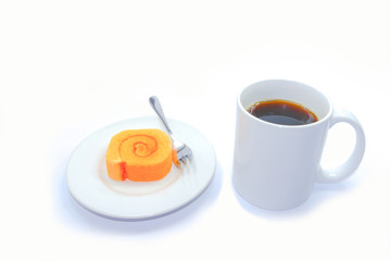 White Cup Hot Tea Isolated White Background 