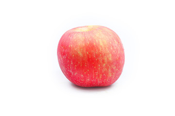 Red fresh apple isolated white background 