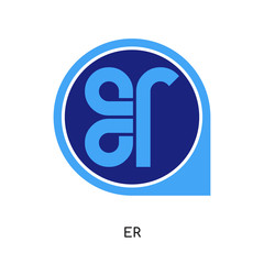 er logo isolated on white background for your web, mobile and app design