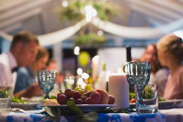 Wedding Banquet. Table close-up