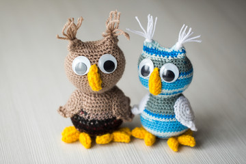 Owl doll knitted