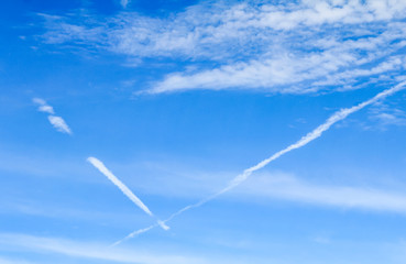 Contrasting clouds in the sky