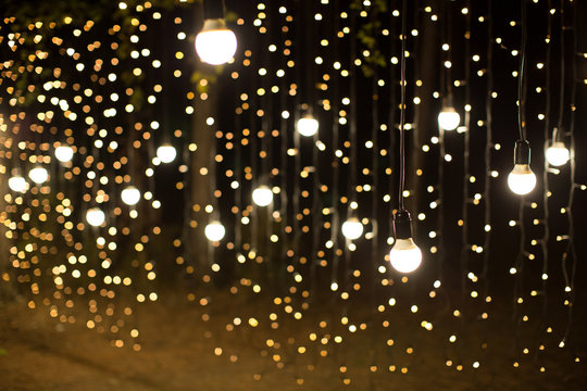 Lights and lanterns in the night. Bokeh © Artem Zakharov