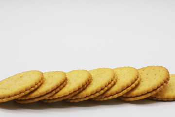 BISCUITS on white background