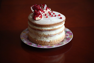 dessert with pomegranate