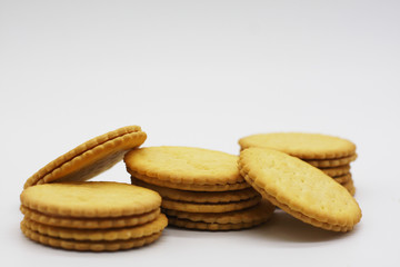 BISCUITS on white background