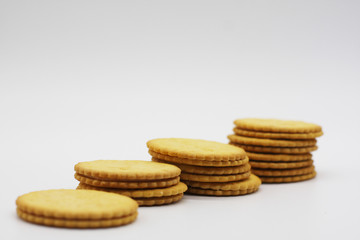 BISCUITS on white background