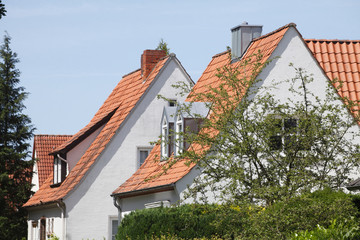 Obraz premium Wohnhäuser, Einfamilienhäuser, Wohngebäude