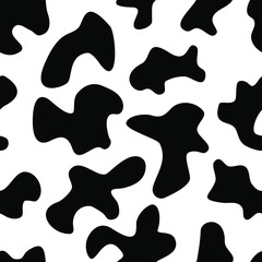 Cow texture design seamless pattern for backdrop, background, wallpaper, fabric, paper. Vector image illustration.