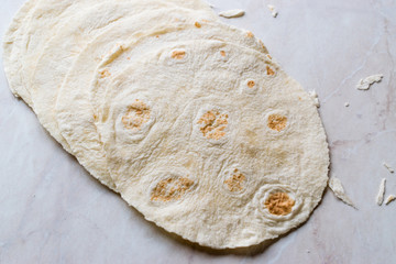 Homemade Mexican Tortillas for Tostada