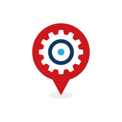 Gear Point Logo Icon Design