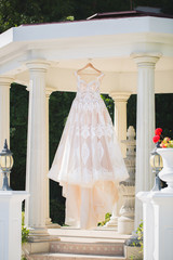 Wedding dress hanging