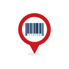 Barcode Point Logo Icon Design