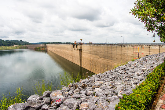 Big dam in Thailand  Klong Tha Dan Dam in Nakhon Nayok Khun Dan Pra Kan Chon Dam