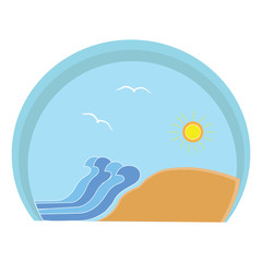 Fototapeta na wymiar Summer beach logo