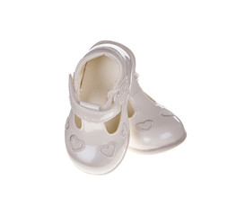 Childrens white shoes.