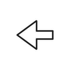 arrow left outlined vector icon. Modern simple isolated sign. Pixel perfect vector  illustration for logo, website, mobile app and other designs