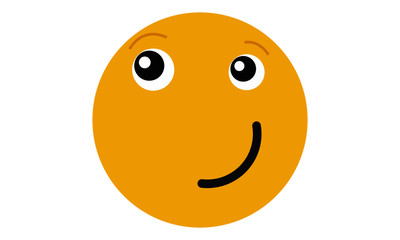 Looking Up Emoji vector illustration.