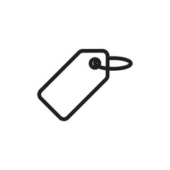 tag, mark outlined vector icon. Modern simple isolated sign. Pixel perfect vector  illustration for logo, website, mobile app and other designs